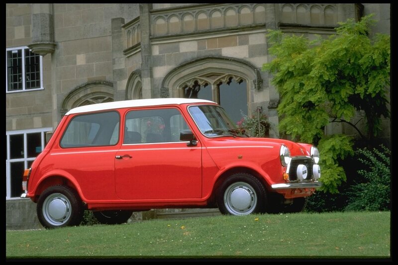 Red Mini Cooper classic car