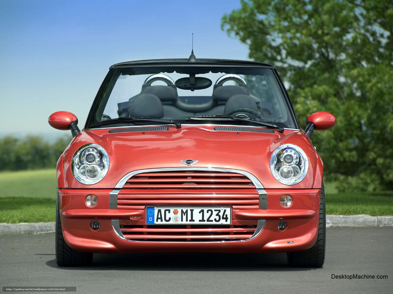 Red Mini Cooper Convertible — Serene, Afternoon, Photograph, Car