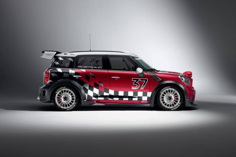 Red Mini Cooper Race Car — Dramatic