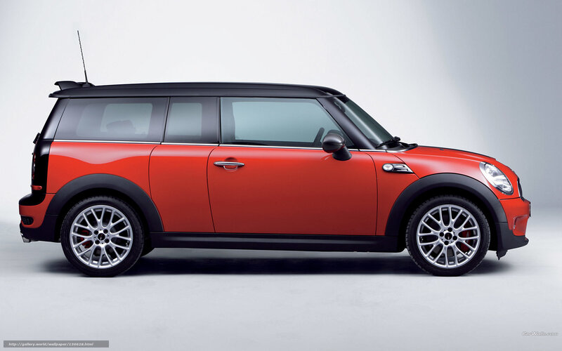Red Mini Cooper Station Wagon