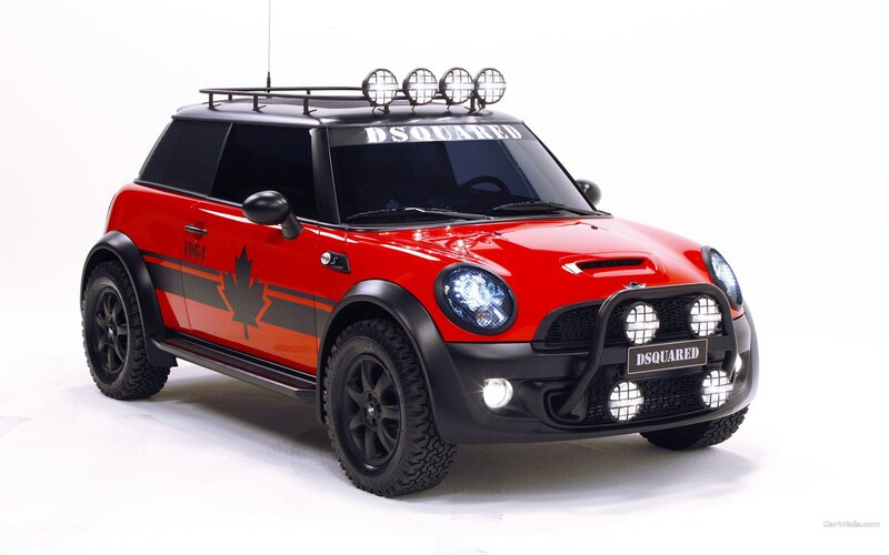 Red MINI Cooper with DSQUARED