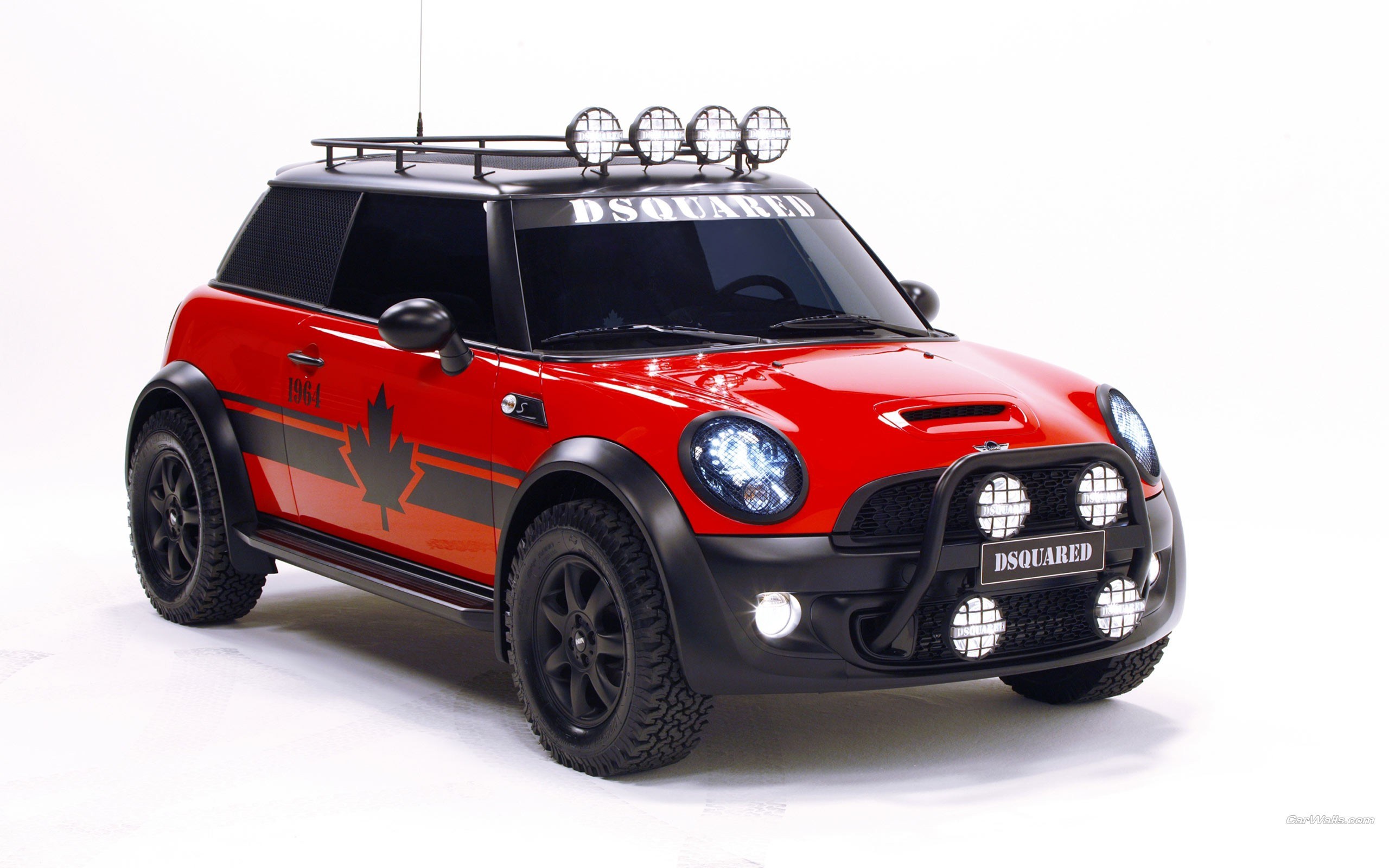 Red MINI Cooper with DSQUARED