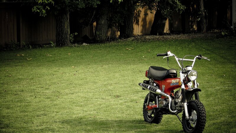 Red Mini Motorcycle — Green