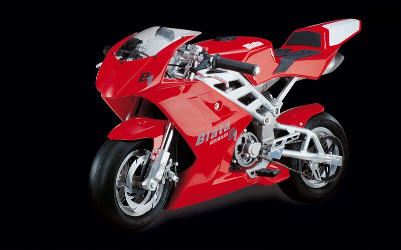 Red mini motorcycle