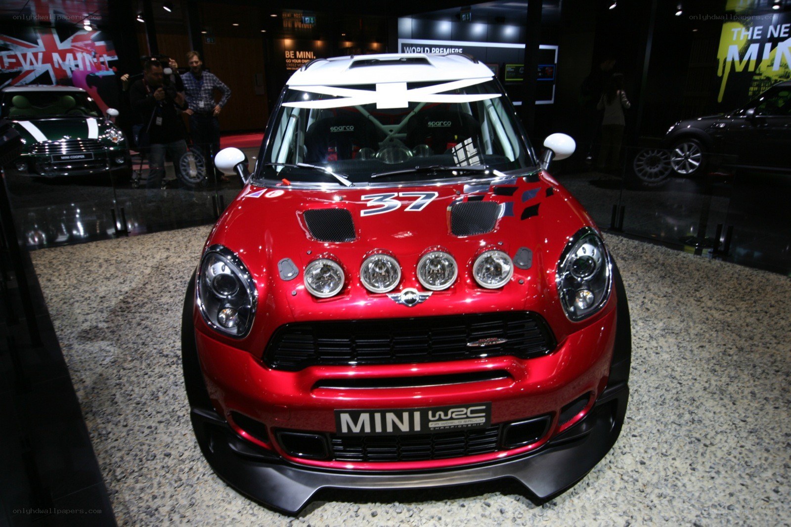 Red MINI WRC race car