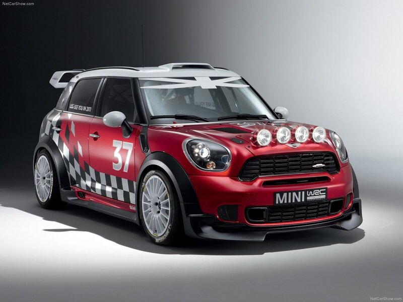 Red MINI WRC race car