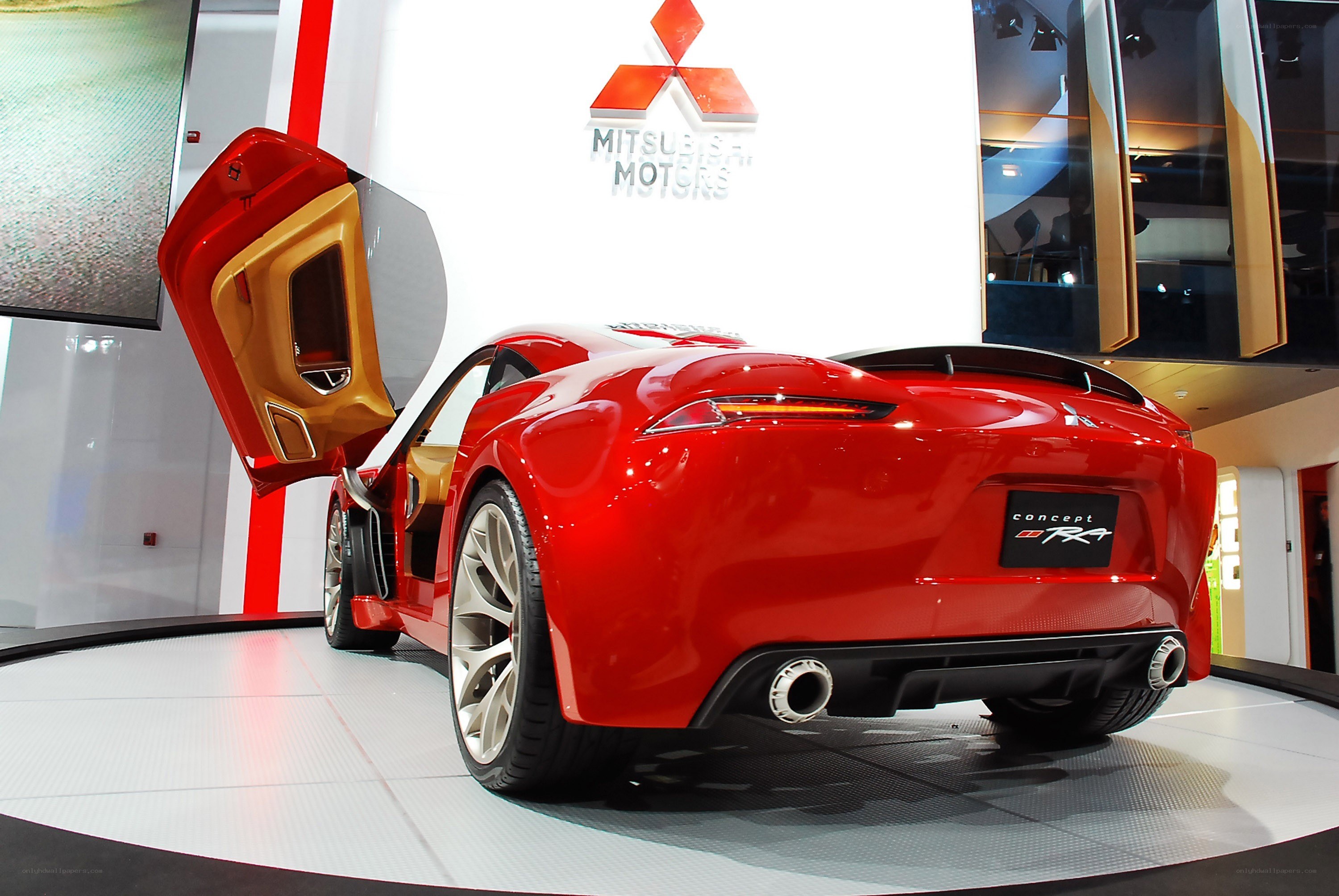 Red Mitsubishi concept car