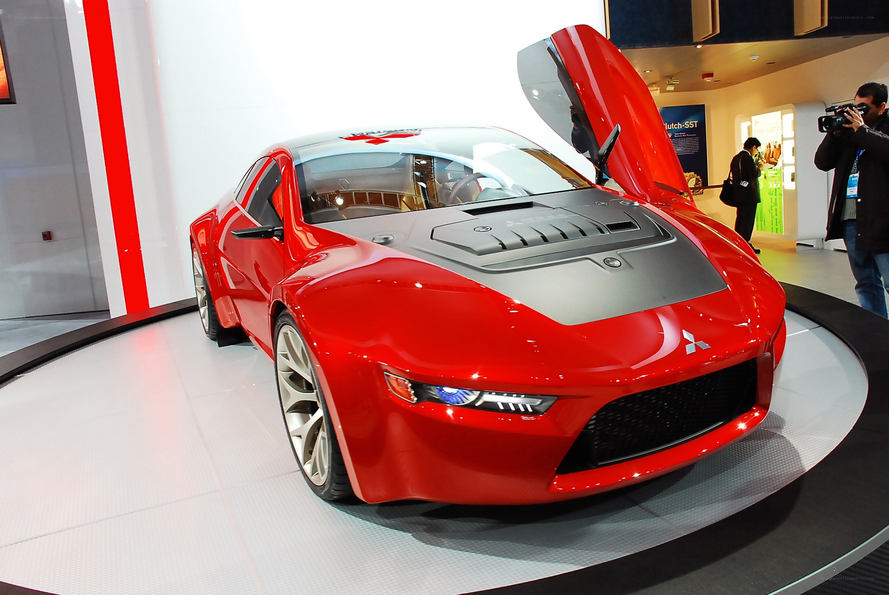 Red Mitsubishi concept car
