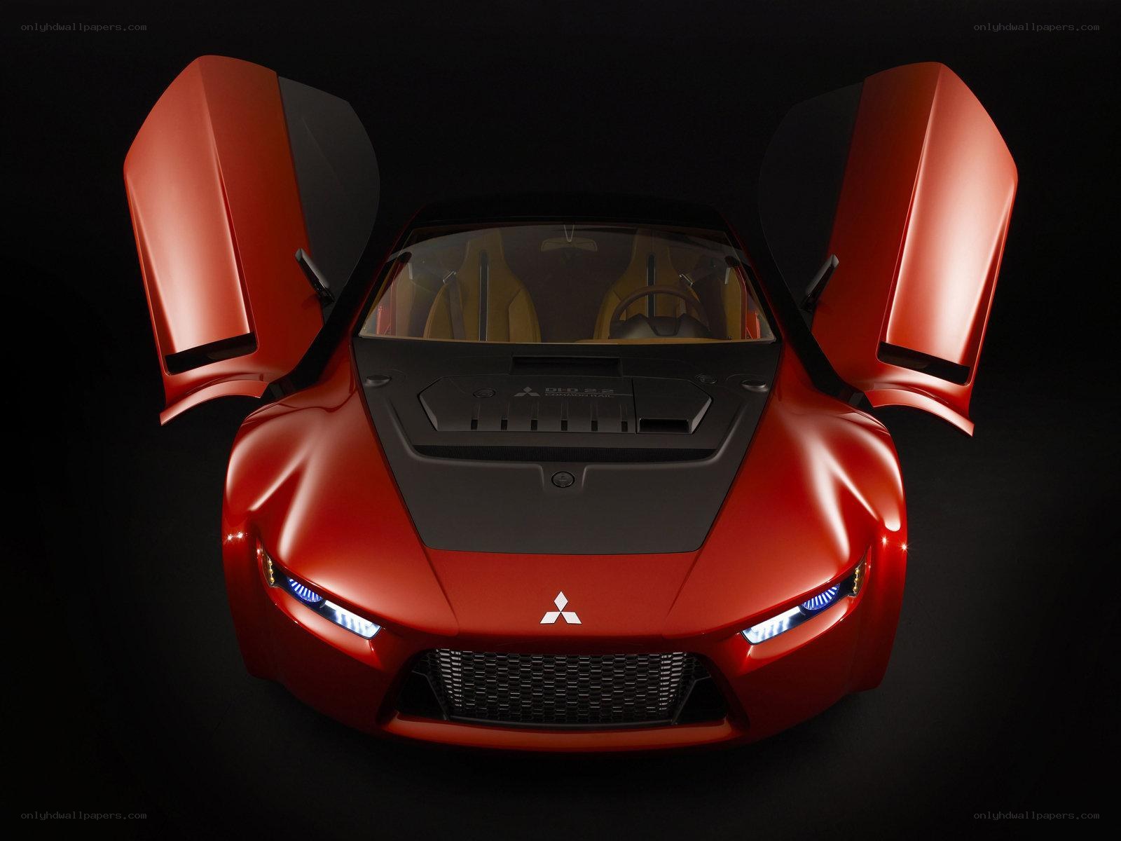 Red Mitsubishi concept car