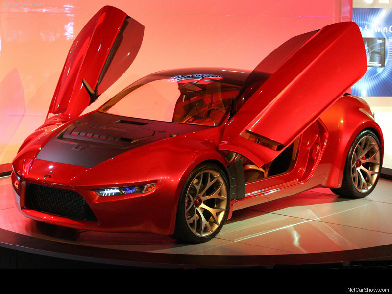 Red Mitsubishi concept car
