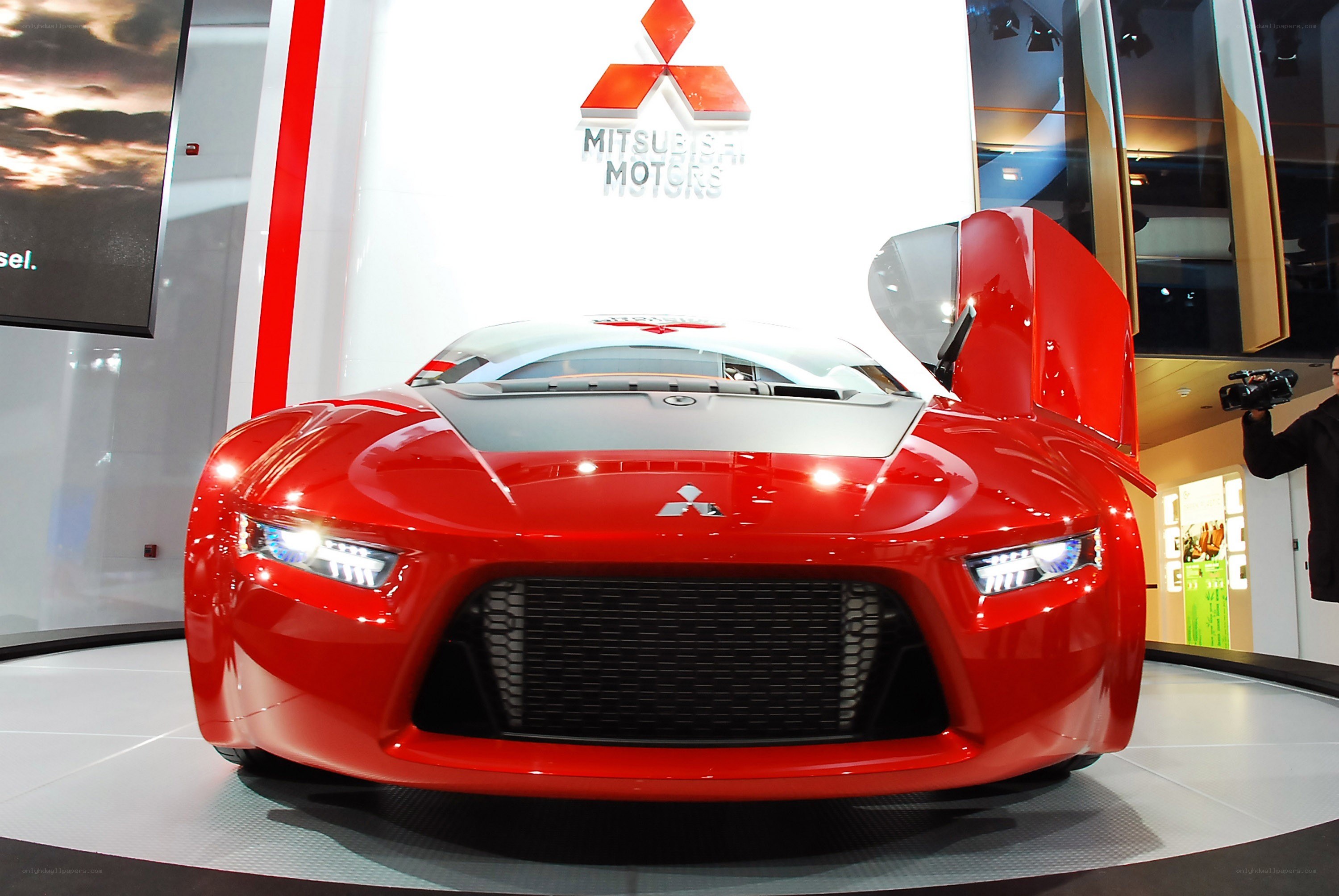 Red Mitsubishi concept car
