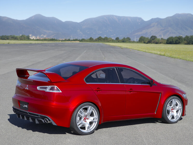 Red Mitsubishi Concept Car — Open, Afternoon