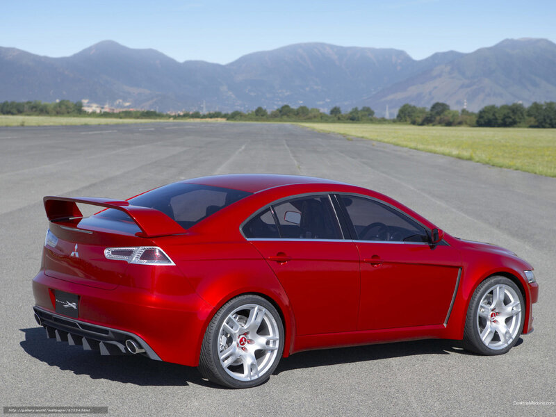 Red Mitsubishi Concept Car — Open
