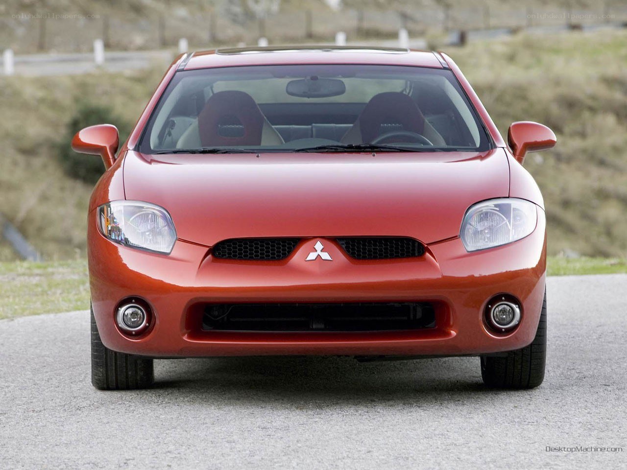 red mitsubishi eclipse