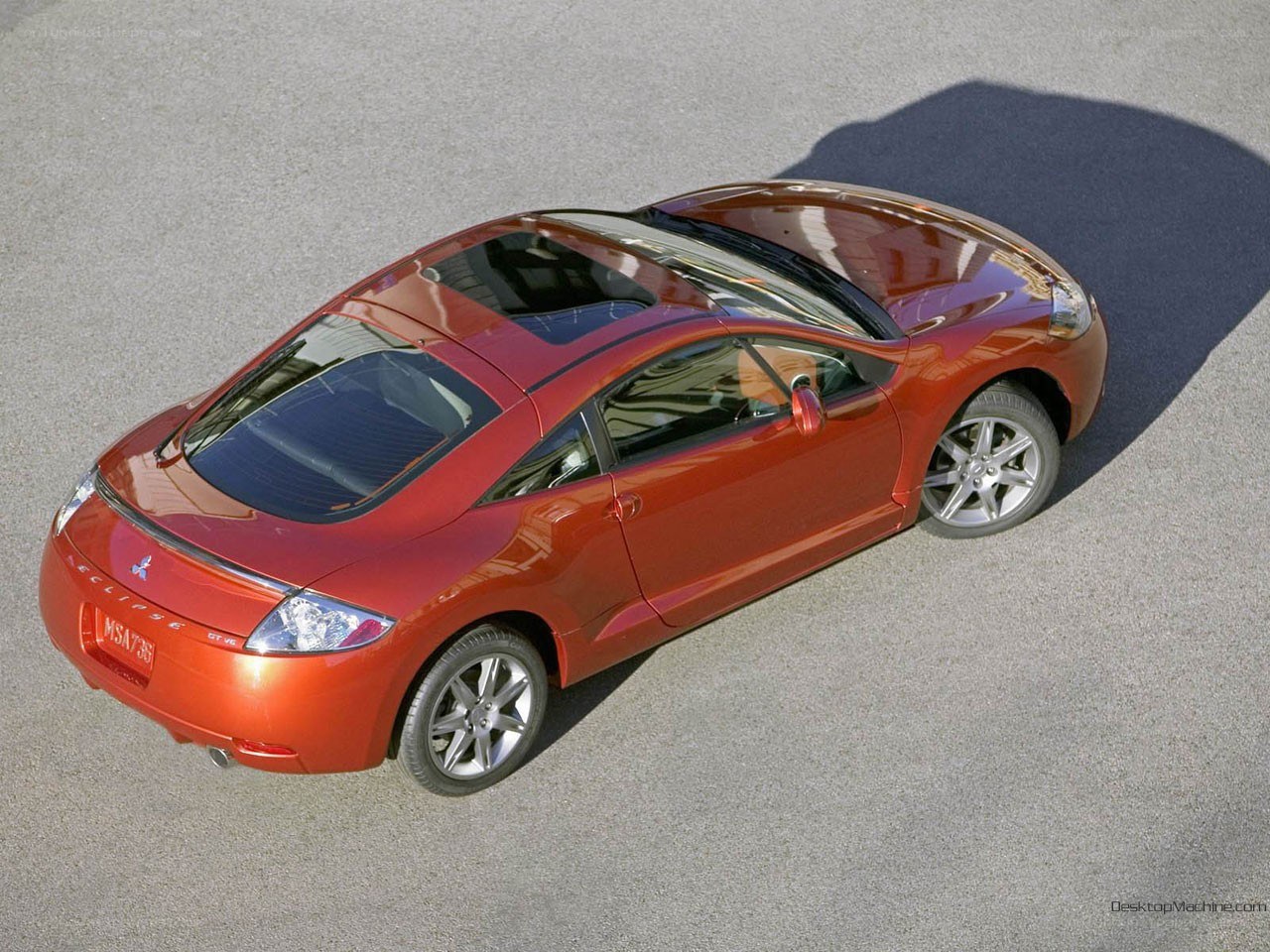Red Mitsubishi Eclipse sports car