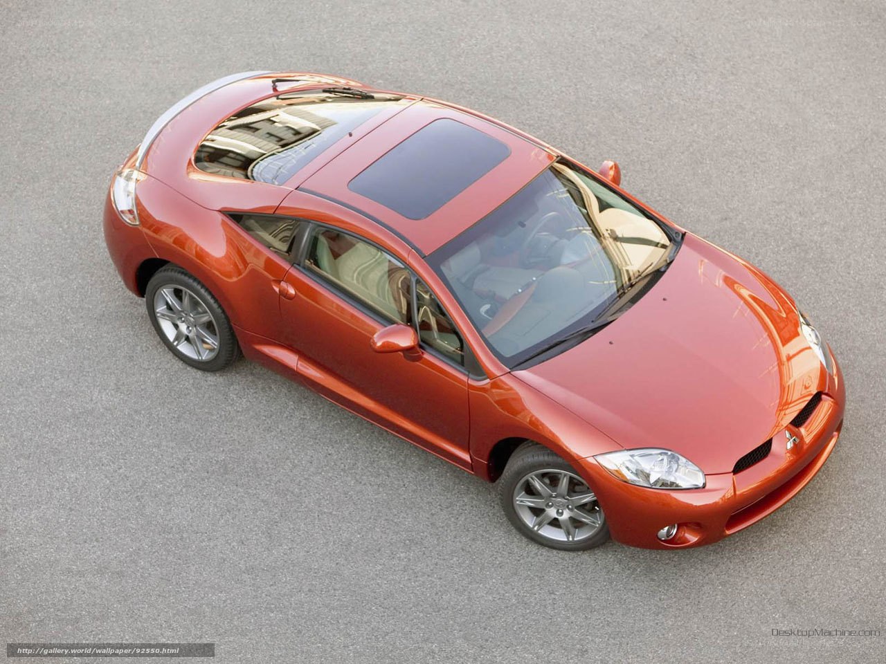 Red Mitsubishi Eclipse sports car