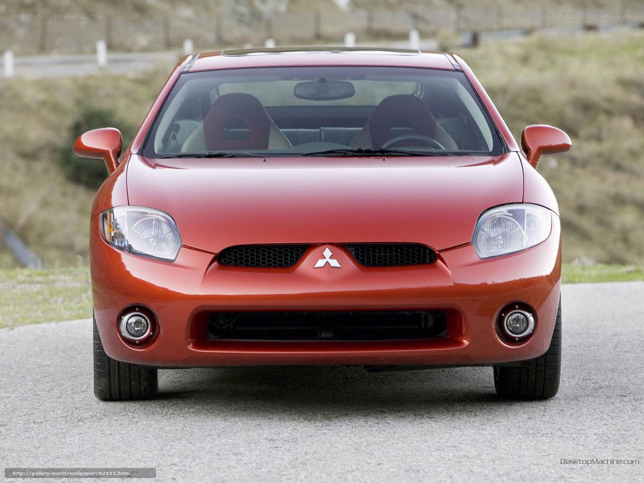 red mitsubishi eclipse