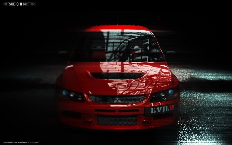 Red Mitsubishi Evo