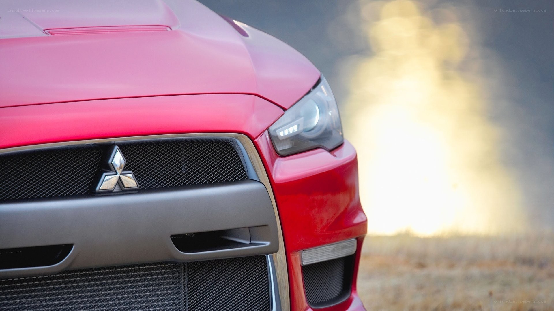 Red Mitsubishi Lancer