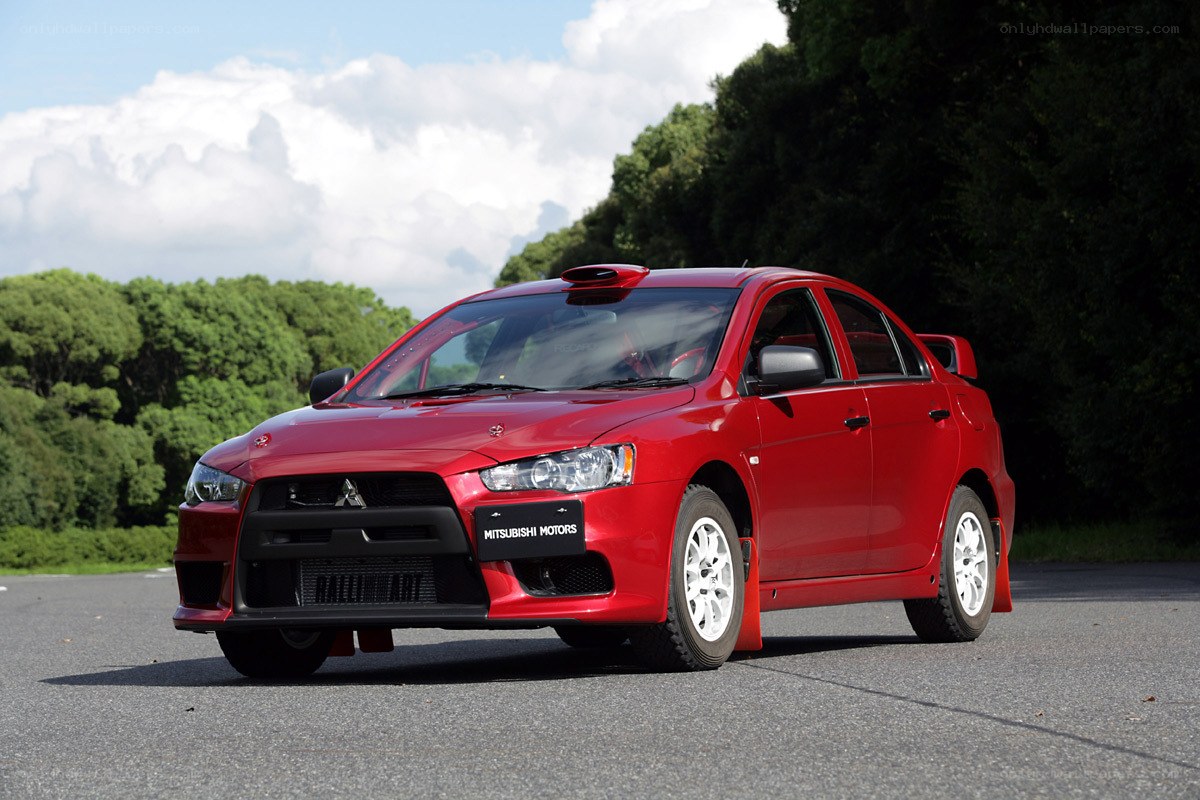 Red Mitsubishi Lancer