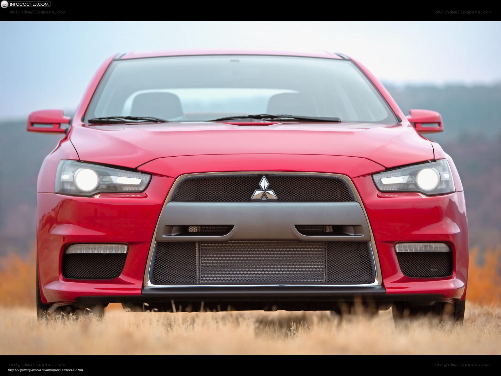 Red Mitsubishi Lancer