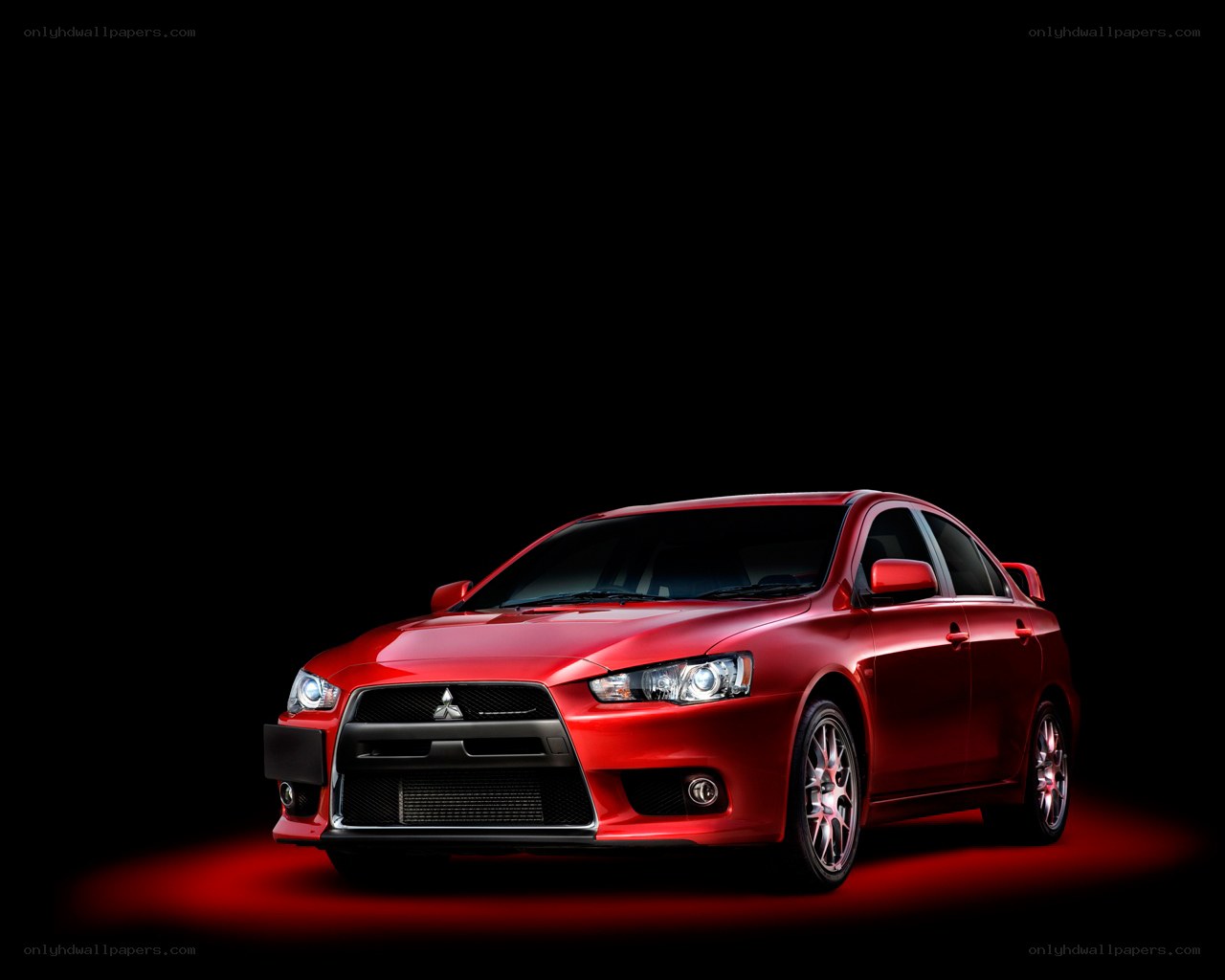 Red Mitsubishi Lancer