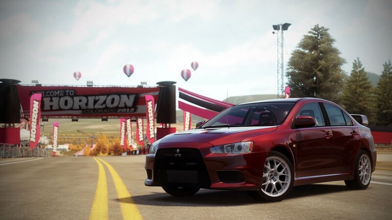 Red Mitsubishi Lancer — Competitive, Afternoon, 3d Render