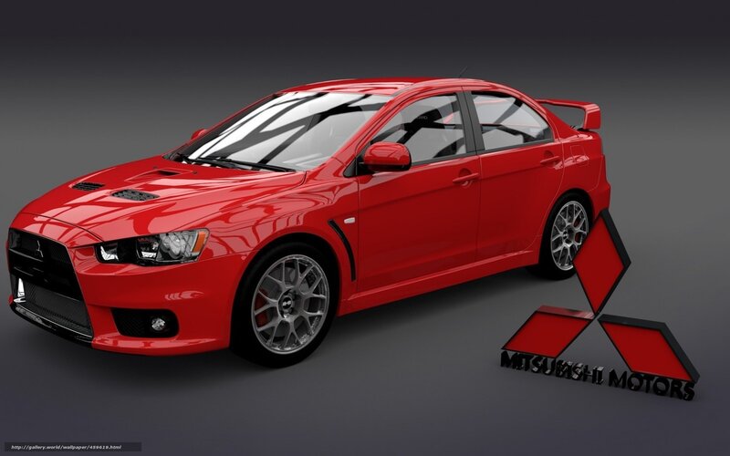 Red Mitsubishi Lancer — Dramatic, 3d Render