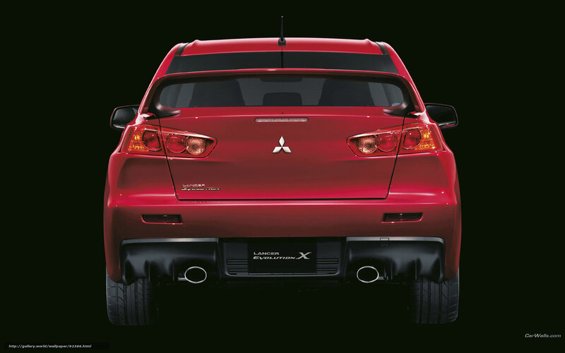 Red Mitsubishi Lancer — Dramatic, Photograph, Car, Taillights