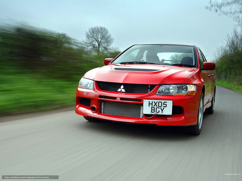 Red Mitsubishi Lancer — Dynamic, Spring
