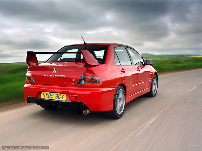 Red Mitsubishi Lancer — Dynamic