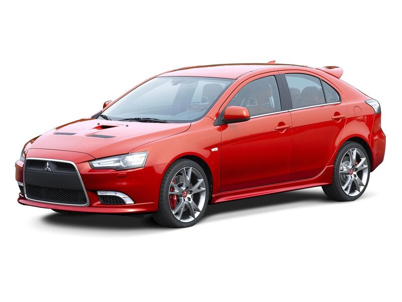red mitsubishi lancer evolution