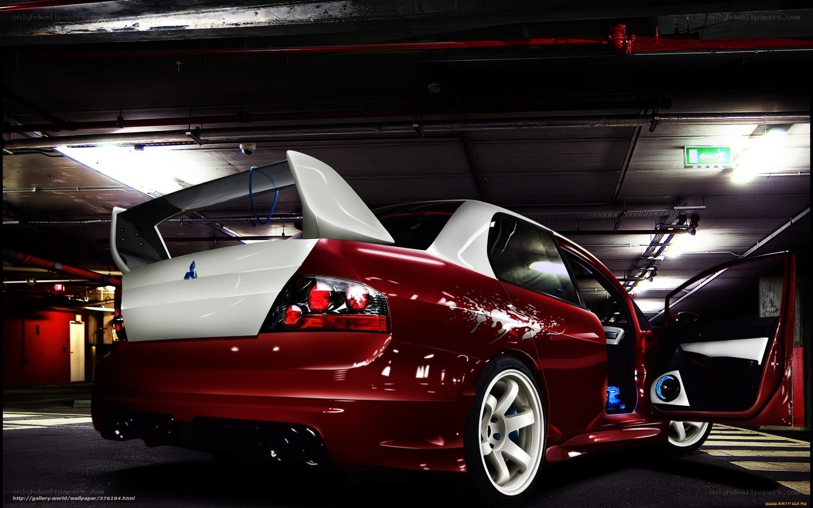 Red Mitsubishi Lancer Evolution
