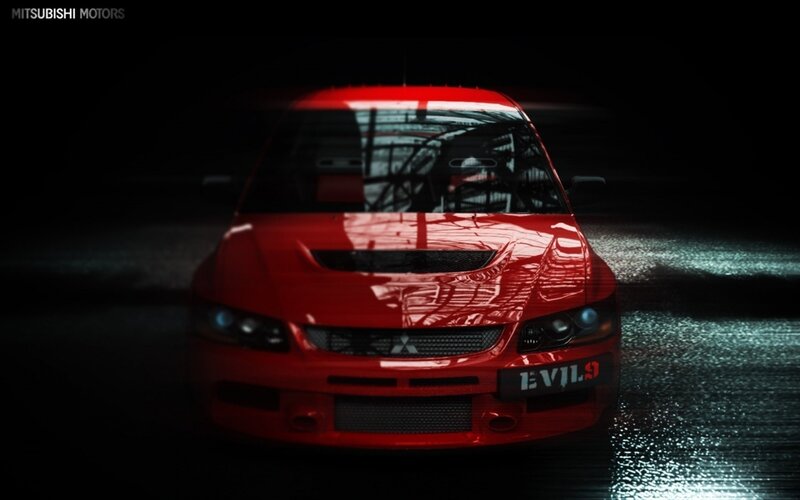 Red Mitsubishi Lancer Evolution