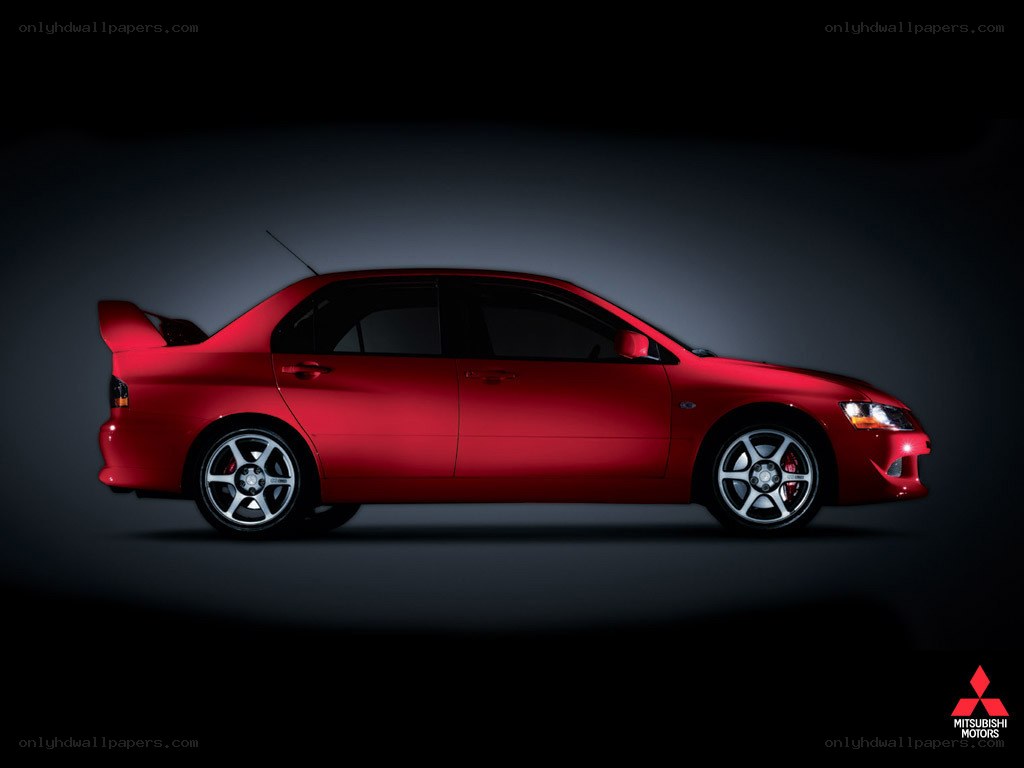red mitsubishi lancer evolution