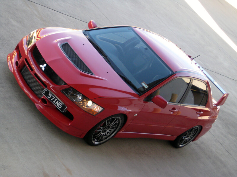Red Mitsubishi Lancer Evolution