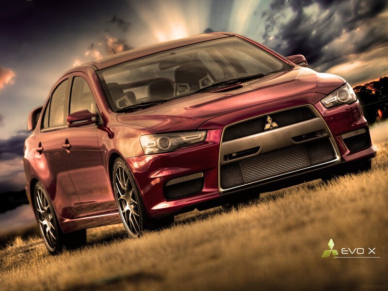 Red Mitsubishi Lancer Evolution