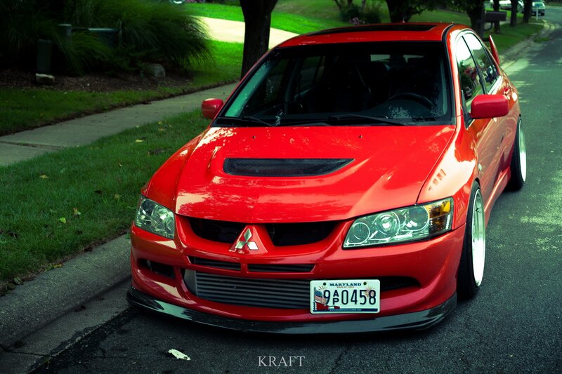 Red Mitsubishi Lancer Evolution
