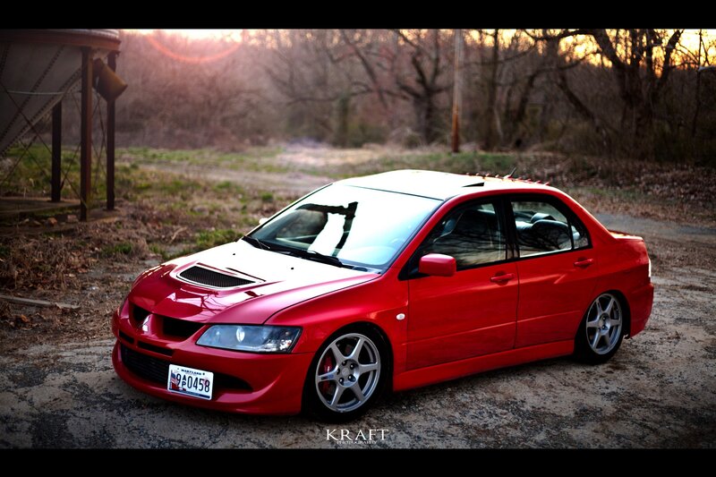 Red Mitsubishi Lancer Evolution
