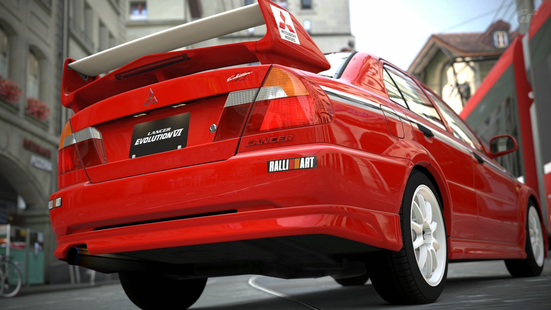 Red Mitsubishi Lancer Evolution VI