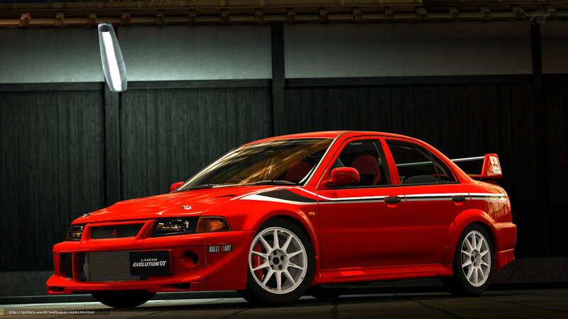 Red Mitsubishi Lancer Evolution VI
