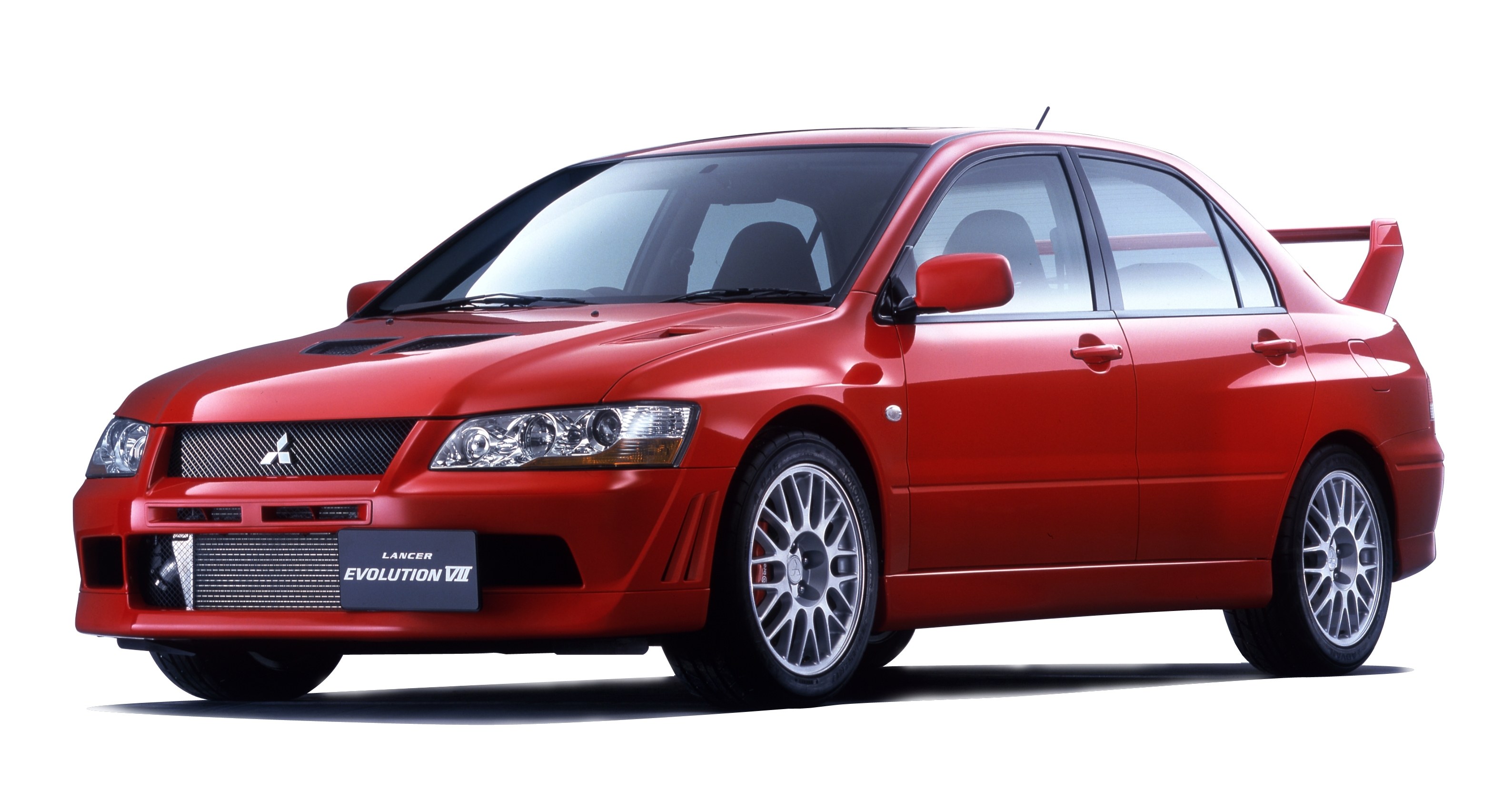 Red Mitsubishi Lancer Evolution VII
