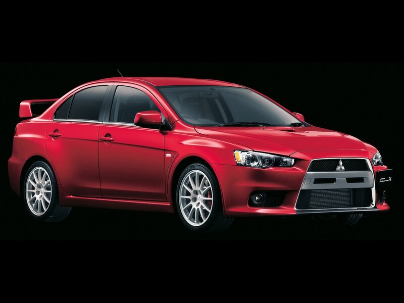 Red Mitsubishi Lancer Evolution X