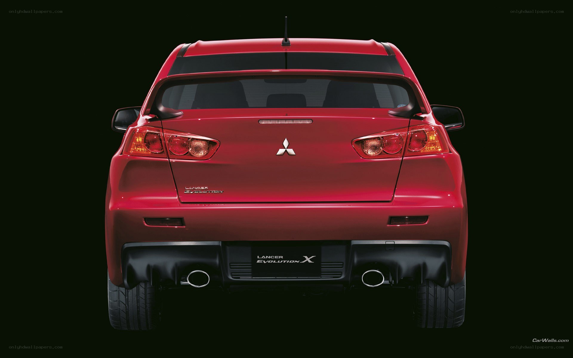 red mitsubishi lancer evolution x