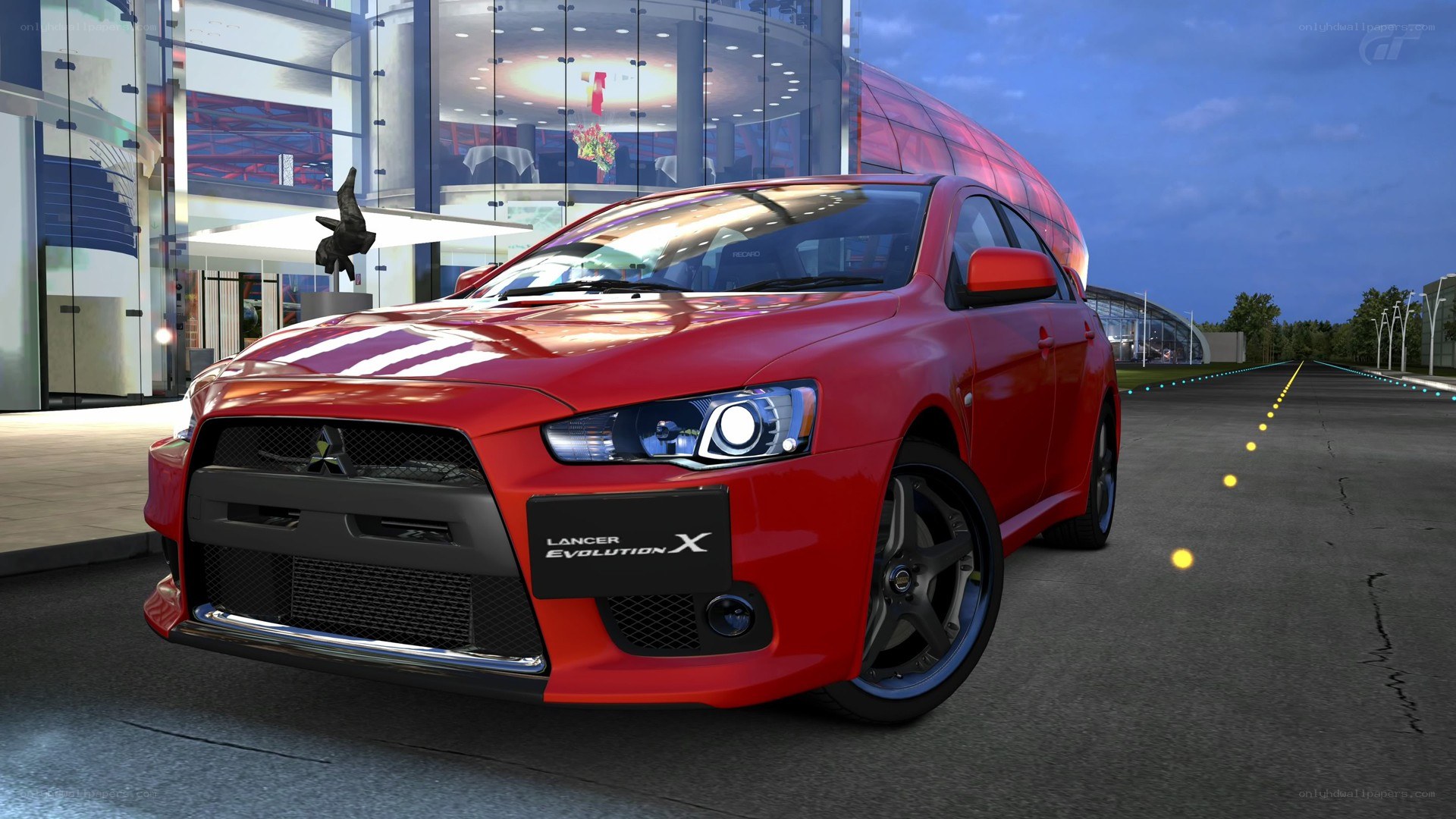 Red Mitsubishi Lancer Evolution X