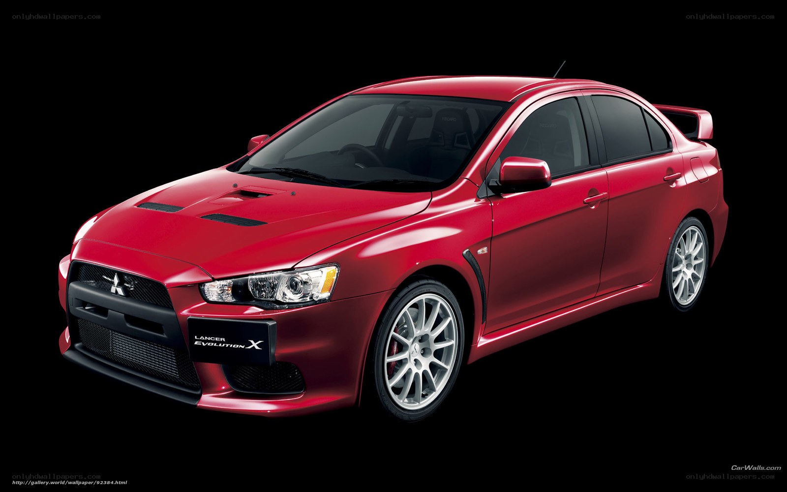 Red Mitsubishi Lancer Evolution X