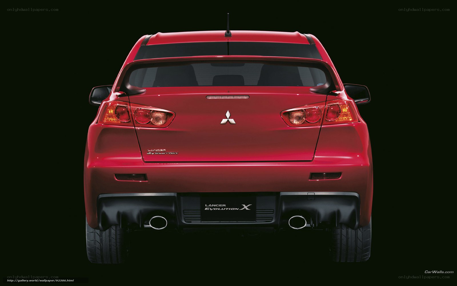 Red Mitsubishi Lancer Evolution X