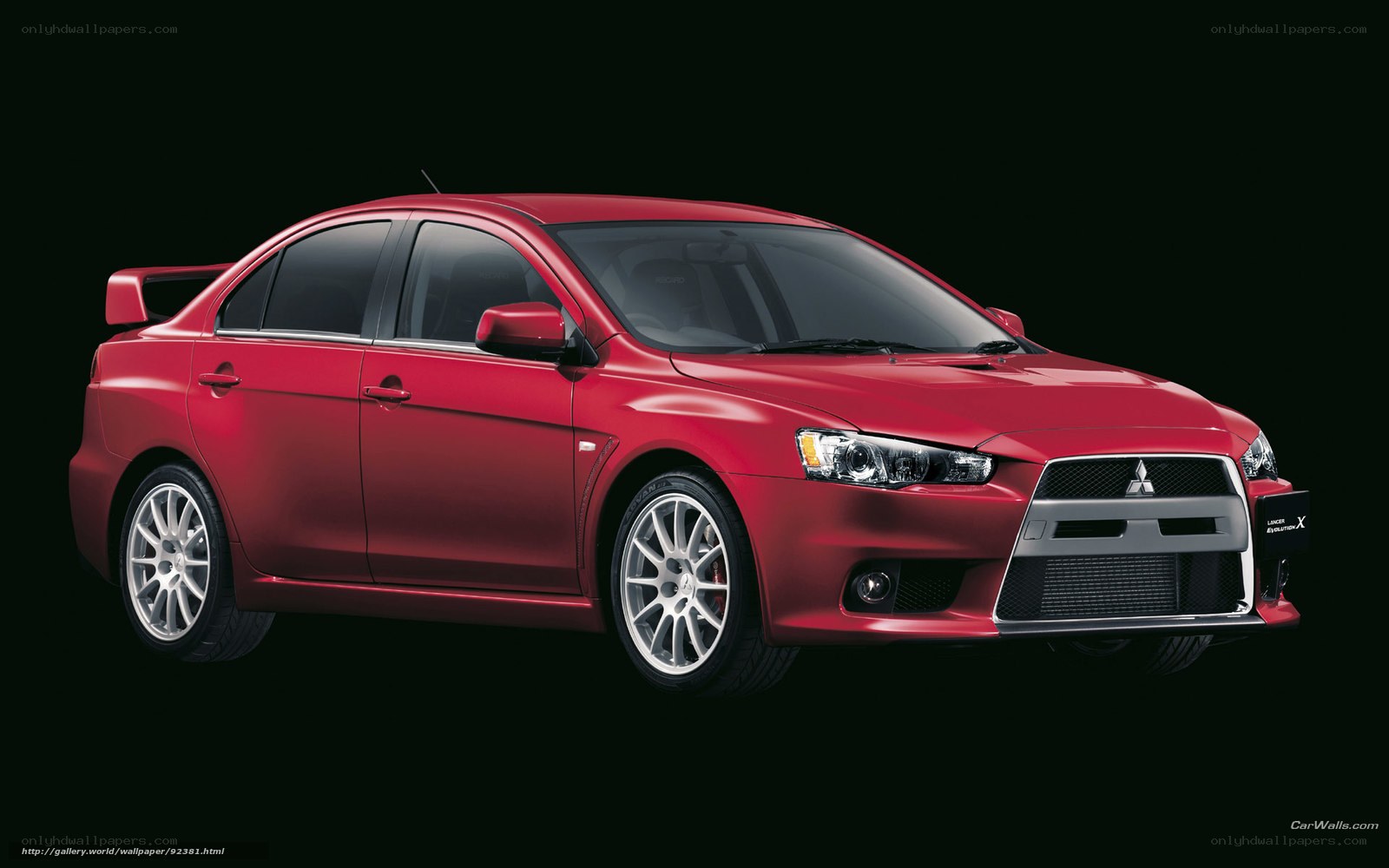 Red Mitsubishi Lancer Evolution X