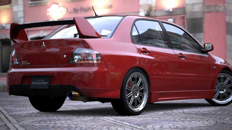 Red Mitsubishi Lancer — Neutral, 3d Render