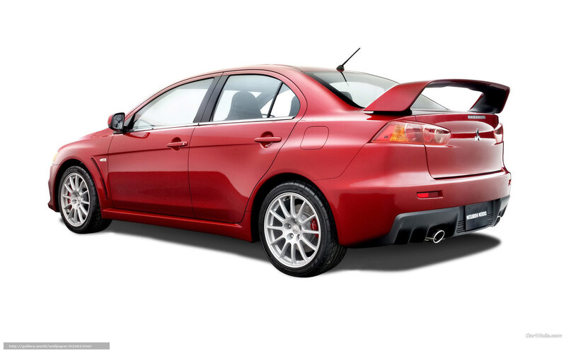 Red Mitsubishi Lancer — Neutral, Photograph, Car